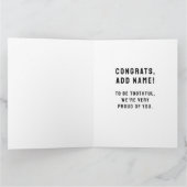 Grappige diploma-uitreiking tandartsenopleiding kaart (Binnen)