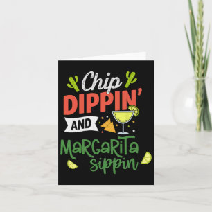 Grappige Dippin' en Margarita Sippin' Cinco de May Kaart