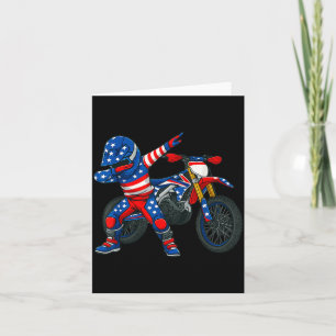 Grappige Dirt Bike Kunst Rijder Motocross Motorfie Kaart