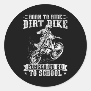 Grappige Dirt Bike Kunst Voor Jongens Meisjes Moto Ronde Sticker