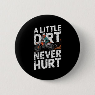 Grappige Dirt Bike T-shirt Voor Jongens Mannen Mot Ronde Button 5,7 Cm