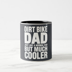 Grappige Dirt Bike Vader Humor Koeler Motocross Va Tweekleurige Koffiemok
