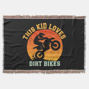 Grappige dirt bike voor kinderen deken