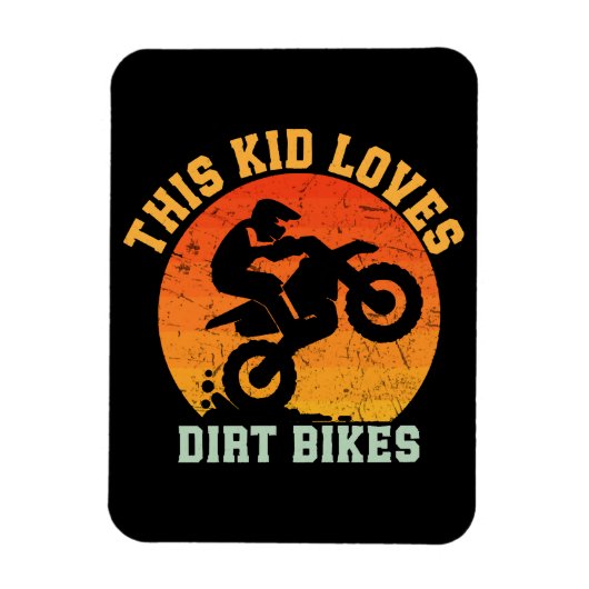 Grappige dirt bike voor kinderen magneet (Verticaal)