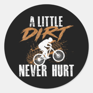 Grappige Dirt Bike Voor Motorcross Dirtbike Liefhe Ronde Sticker