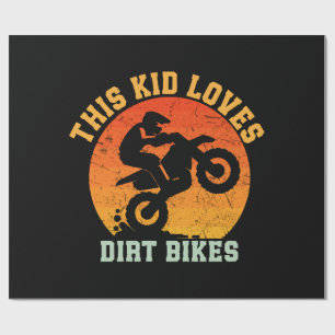 Grappige Dirtbike voor Kinderen Cadeaupapier