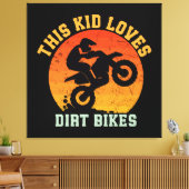 Grappige Dirtbike voor Kinderen Canvas Afdruk (Insitu (Woonkamer))