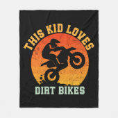 Grappige Dirtbike voor Kinderen Fleece Deken (Voorkant)