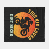 Grappige Dirtbike voor Kinderen Fleece Deken (Voorkant (Horizontaal))