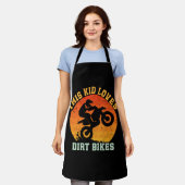 Grappige Dirtbike voor Kinderen Schort (Gedragen)