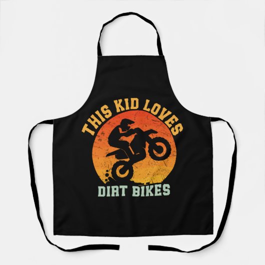 Grappige Dirtbike voor Kinderen Schort (Voorkant)