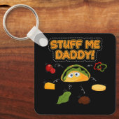 Grappige Dirty Pun Stuff Me Papa Naughty Taco Kawa Sleutelhanger (Voorkant)
