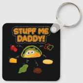 Grappige Dirty Pun Stuff Me Papa Naughty Taco Kawa Sleutelhanger (Achterkant)