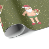 Grappige Dirty Santa Christmas Collectie Papieren  Cadeaupapier (Rol Hoek)