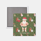 Grappige Dirty Santa Christmas Collectie Papieren Magneet (Voorkant / Achterkant)