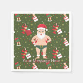 Grappige Dirty Santa Christmas Collectie Papieren  Servet (Voorkant)