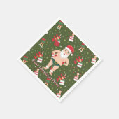 Grappige Dirty Santa Christmas Collectie Papieren  Servet (Hoek)