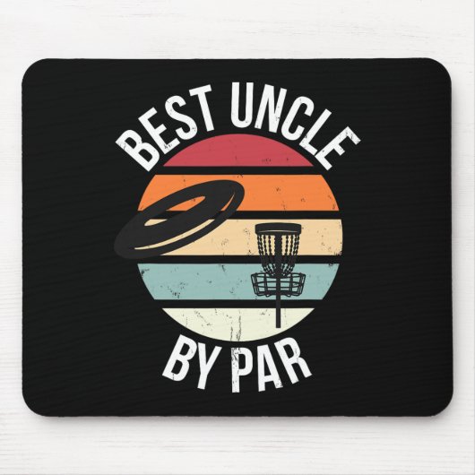 Grappige Disc Golf Beste Oom Door Par Frisbee Vade Muismat (Voorkant)