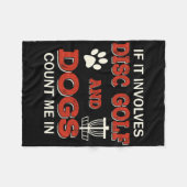 Grappige Disc Golf En Honden Tel Ik Mee In Frisbee Fleece Deken (Voorkant (Horizontaal))