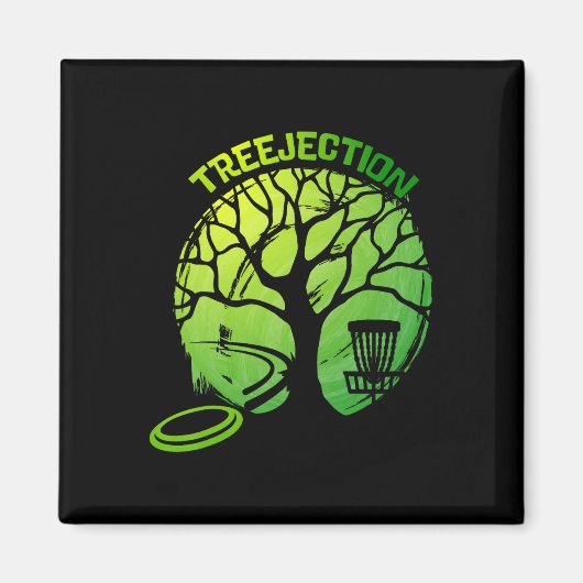 Grappige Disc Golf Grafische Boom  Magneet (Voorkant)