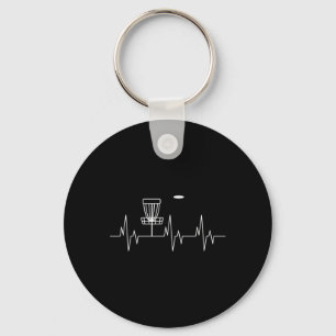Grappige Disc Golf Hartslag Schattige Alternatieve Sleutelhanger