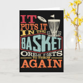 Grappige Disc Golf Het Zet Het In De Schets Of And Kaart (Gele Bloem)