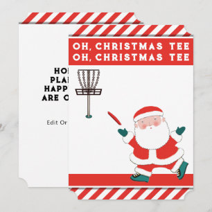 Grappige Disc Golf Kerst Kaarten