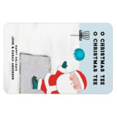 Grappige Disc Golf Kerstkaart Magneet (Horizontaal)