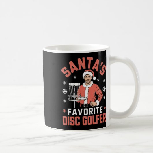 Grappige Disc Golf Kerstmannen Xmas Disc Golf Kers Koffiemok (Rechts)