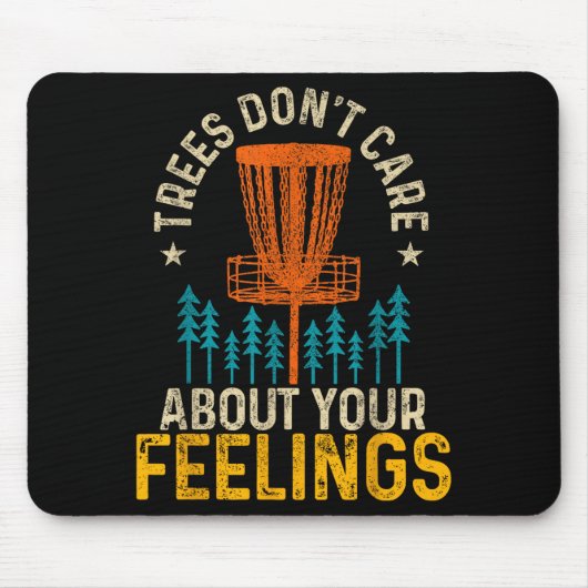 Grappige Disc Golf Kleding Co. Disc Golf Bomen Gev Muismat (Voorkant)
