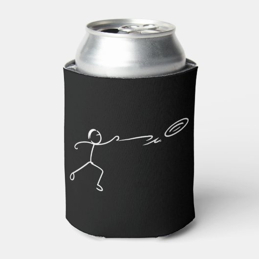 Grappige Disc Golf Kunst Stickman Disc Golf Fan Blikjeskoeler (Blikje Voorkant)