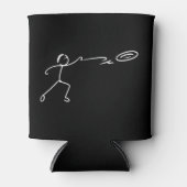 Grappige Disc Golf Kunst Stickman Disc Golf Fan Blikjeskoeler (Voorkant)