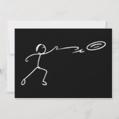 Grappige Disc Golf Kunst Stickman Disc Golf Fan Kaart (Voorkant)