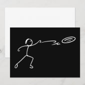 Grappige Disc Golf Kunst Stickman Disc Golf Fan Kaart (Voorkant / Achterkant)