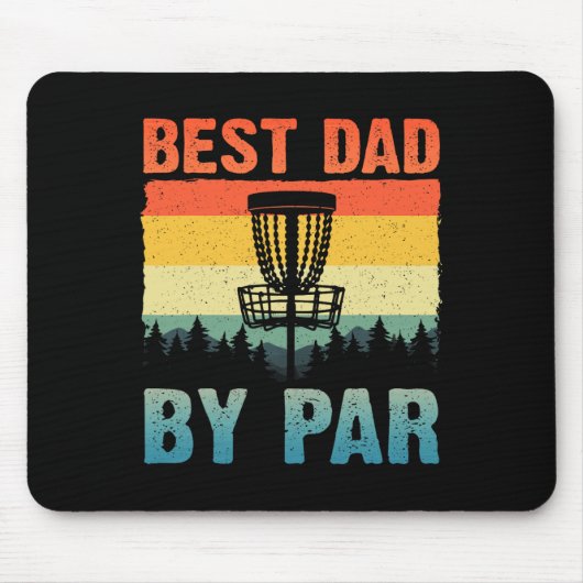 Grappige Disc Golf Kunst Voor Mannen Vader Disc Go Muismat (Voorkant)