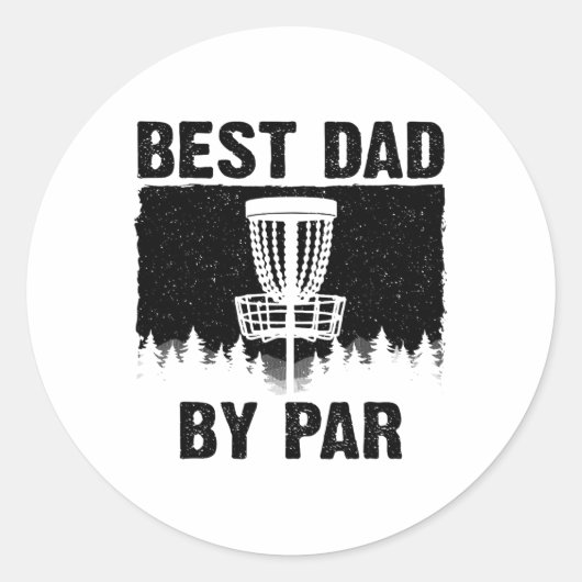 Grappige Disc Golf Kunst Voor Mannen Vader Disc Go Ronde Sticker (Voorkant)