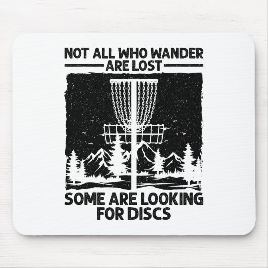 Grappige Disc Golf Kunst Voor Mannen Vrouwen Disc Muismat (Voorkant)