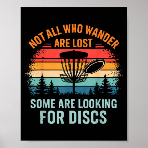 Grappige Disc Golf Kunst Voor Mannen Vrouwen Disc  Poster
