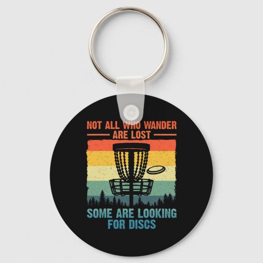 Grappige Disc Golf Kunst Voor Mannen Vrouwen Disc Sleutelhanger (Voorkant)