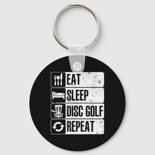 Grappige Disc Golf Kunst Voor Mannen Vrouwen Golf  Sleutelhanger (Voorkant)