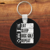 Grappige Disc Golf Kunst Voor Mannen Vrouwen Golf  Sleutelhanger (Voorkant)