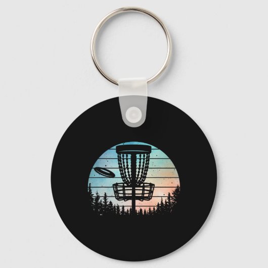 Grappige Disc Golf Kunst Voor Mannen Vrouwen Kinde Sleutelhanger (Voorkant)