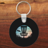 Grappige Disc Golf Kunst Voor Mannen Vrouwen Kinde Sleutelhanger (Voorkant)
