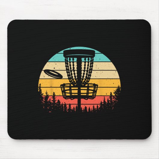 Grappige Disc Golf Kunst Voor Mannen Vrouwen Vinta Muismat (Voorkant)