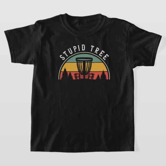 Grappige Disc Golf Lover Stupid Tree T-shirt (Laagn)