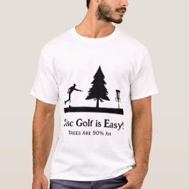 Grappige Disc Golf Putting met boom obstakel T-shirt