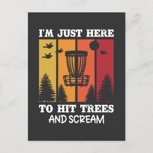 Grappige Disc Golf Quote Retro Disc Golf Briefkaart (Voorkant)