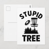 Grappige Disc Golf Quote Stupid Tree Briefkaart (Voorkant / Achterkant)