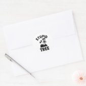 Grappige Disc Golf Quote Stupid Tree Ronde Sticker (Envelop)