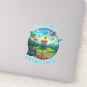 Grappige Disc Golf Retro Badge Vintage Illustratie Sticker